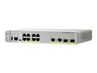 Cisco Catalyst 3560CX-8PC-S - Switch - Administrerad - 8 x 10/100/1000 (PoE+) + 2 x kombinations-Gigabit SFP - skrivbordsmodell - PoE+ (240 W) - rekonditionerad WS-C3560CX-8PCS-RF