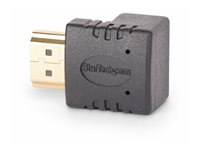 StarTech.com Down Angle HDMI 2.0 Adapter, 90-Degree HDMI Port Saver, M/F - High Speed - HDMI-adapter - HDMI hane till HDMI hona uppåtvinklad - svart - 4K60Hz stöd, dubbelriktad, passiv HDMI2HDMIMFDN