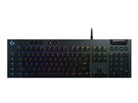 Logitech Gaming G815 - Tangentbord - bakgrundsbelysning - USB - hela norden - tangentbrytare: GL Clicky - svart 920-009092