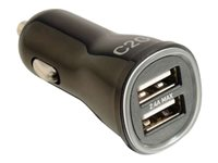 C2G Smart - Strömadapter för bil - 2.4 A - 2 utdatakontakter (USB) - svart 80922