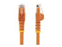 StarTech.com 1.5m CAT6 Ethernet Cable, 10 Gigabit Snagless RJ45 650MHz 100W PoE Patch Cord, CAT 6 10GbE UTP Network Cable w/Strain Relief, Orange, Wiring is UL Certified/TIA - Category 6 - 24AWG (N6PATC150CMOR) - Patch-kabel - RJ-45 (hane) till RJ-45 (hane) - 1.5 m - UTP - CAT 6 - hakfri - orange N6PATC150CMOR