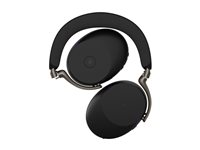 Jabra Evolve3 85 MS - Headset - fullstorlek - Bluetooth - trådlös, kabelansluten - aktiv brusradering - 3,5 mm kontakt, USB-A via Bluetooth-adapter - ljudisolerande - svart - med trådlös laddningsplatta - Certifierad för Microsoft-teams 38599-999-989