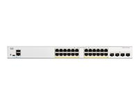 Cisco Catalyst 1200-24FP-4G - Switch - L3 - smart - 24 x 10/100/1000 (PoE+) + 4 x Gigabit Ethernet SFP - rackmonterbar - PoE+ (375 W) - återanvänd C1200-24FP-4G-RF