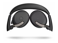 Jabra Evolve2 65 Flex MS Stereo - Headset - på örat - Bluetooth - trådlös - aktiv brusradering - USB-C - svart - Certifierad för Microsoft-teams 26699-999-899