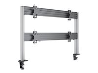 Multibrackets M Pro MBDM2x2U - Monteringssats (montering på skrivbord, stång) - för 2x2 platta paneler - silver 7350105215544