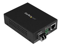 Startech Gigabit Ethernet-fibermediaomvandlare - kompakt - 850 nm MM LC - 550 m - Fibermediekonverterare - 1GbE - 10Base-T, 1000Base-LX, 1000Base-SX, 100Base-TX, 1000Base-T - RJ-45 / LC multiläge - upp till 550 m - 850 nm - för P/N: SVA5N3NEUA MCM1110MMLC