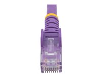 StarTech.com 50cm CAT6 Ethernet Cable, 10 Gigabit Snagless RJ45 650MHz 100W PoE Patch Cord, CAT 6 10GbE UTP Network Cable w/Strain Relief, Purple, Fluke Tested/Wiring is UL Certified/TIA - Category 6 - 24AWG (N6PATC50CMPL) - Nätverkskabel - RJ-45 (hane) till RJ-45 (hane) - 50 cm - UTP - CAT 6 - hakfri, tvinnad - lila N6PATC50CMPL