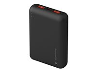 dbramante1928 re-charge - Strömförsörjningsbank - 20000 mAh - Apple 2.4A, BC 1.2, PD 2.0, PD 3.0, QC 2.0, QC 3.0 - 2 utdatakontakter (24 pin USB-C, USB typ A) - på kabel: USB-C - svart CP20ACBL7181