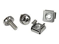 StarTech.com M5 Mounting Screws and Cage Nuts for Server Rack Cabinet - Pack of 100 Server Rack Screws (CABSCREWM52) - Skruvar och muttrar för rack (paket om 100) - för P/N: RACK-18U-20-WALL-OA, RACK-21U-20-WALL-OA, RACK-24U-20-WALL-OA, SHELF-2U-20-CENTER-V CABSCREWM52