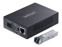 StarTech.com - Fibermediekonverterare - 1GbE - över fiberoptik - 10Base-T, 1000Base-LX, 100Base-TX, 1000Base-T - LC Duplex enkelt läge / RJ-45 - upp till 40 km - 1310 nm - TAA-kompatibel MCM1110SMLC40