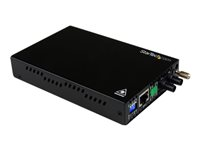StarTech.com 10/100 Mbps Ethernet to Fiber Optic Media Converter - Steel - Chassis Mount - ST Multimode - 1310nm - 2km (ET90110ST2) - Fibermediekonverterare - 100Mb LAN - 10Base-T, 100Base-FX, 100Base-TX - RJ-45 / ST-läge (multi-mode) - upp till 2 km - 1310 nm - för P/N: ETCHS2U, SVA12M2NEUA, SVA12M5NA ET90110ST2