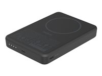 Belkin BoostCharge - Power bank - smal - 10000 mAh - 7.5 watt - Fast Charge - 2 utdatakontakter (USB-C) - på kabel: USB-C - svart BPD015HQBK