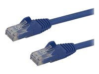 StarTech.com 1m CAT6 Ethernet Cable, 10 Gigabit Snagless RJ45 650MHz 100W PoE Patch Cord, CAT 6 10GbE UTP Network Cable w/Strain Relief, Blue, Fluke Tested/Wiring is UL Certified/TIA - Category 6 - 24AWG (N6PATC1MBL) - Patch-kabel - RJ-45 (hane) till RJ-45 (hane) - 1 m - UTP - CAT 6 - formpressad, hakfri - blå N6PATC1MBL