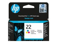 HP 22 - 5 ml - färg (cyan, magenta, gul) - original - bläckpatron - för Deskjet F2185, F2187, F2210, F2235, F2240, F2275, F2280, F2290, F375, F4175, F4190, F4194 C9352AE#UUQ