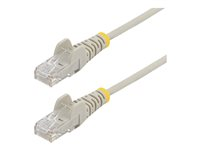 StarTech.com - Patch-kabel - RJ-45 (hane) till RJ-45 (hane) - 3.6 mm - UTP - CAT 5/5e/6 - IEEE 802.3bt - halogenfri, hakfri, rak - grå N6PAT25CMGRS
