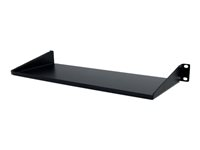StarTech.com 1U Server Rack Cabinet Shelf, 7in Deep Fixed Cantilever Tray, Rackmount Shelf for 19" AV/Data/Network Equipment Enclosure with Cage Nuts & Screws, 33lbs Weight Capacity - 1U Rack Shelf 7" Deep (CABSHELF1U) - Hylla för rack - svart - 1U - 19" - för P/N: RK12OD2, RK2537BKM, RK3236BKF, RK4236BKB, RK4242BK24, RK4242BK30, RKQMCAB12V2 CABSHELF1U