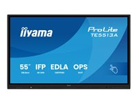 iiyama ProLite TE5513A-B2AG - 55" Diagonal klass (54.6" visbar) LED-bakgrundsbelyst LCD-skärm - interaktiv digital skyltning - med pekskärm (multi-touch) / PC-anslutning som tillval - 4K UHD (2160p) 3840 x 2160 - svart ram med matta ytor TE5513A-B2AG
