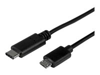 StarTech.com USB C to Micro USB Cable - 0.5m - M/M - Thunderbolt 3 Compatible - Micro USB Cord -USB Type C to Micro USB Cable (USB2CUB50CM) - USB-kabel - USB-C (hane) till mikro-USB typ B (hane) - USB 2.0 - 50 cm - svart USB2CUB50CM