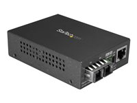 StarTech.com Gigabit Ethernet till SC Fibermediaomvandlare - 1000Base-SX - Enkelläge - 10 km - Fibermediekonverterare - 1GbE - över fiberoptik - 1000Base-LX, 100Base-TX, 1000Base-T - RJ-45 / SC enkelläge - upp till 10 km - 1310 nm MCMGBSCSM10