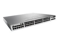 Cisco Catalyst 3850-48T-E - Switch - L3 - Administrerad - 48 x 10/100/1000 - skrivbordsmodell, rackmonterbar - rekonditionerad WS-C3850-48T-E-RF