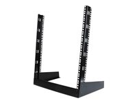 StarTech.com 12U Open Frame Network Rack - 19" 2 Post Free Standing Desktop Rack for Computer, AV, Media, IT, Data & Server Room Equipment (RK12OD) - Rack öppen ram - svart - 12U - 19" - för P/N: CABCAGENUTS6, CABSCREWM52, CABSCREWSM6, CABSCRWM520, CABSCRWM620, CABSCRWS1224 RK12OD