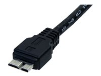 StarTech.com 0,5 m svart SuperSpeed USB 3.0-kabel A till Micro B ? M/M - USB-kabel - Micro-USB typ B (hane) till USB typ A (hane) - USB 3.0 - 50 cm - formpressad - svart - för P/N: DKT30CVAGPD, S251BMU313, S251BMU3FP, S251BPU313, S252BU313R, SLSODDU33B, SMS1BMU313 USB3AUB50CMB