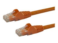 StarTech.com 10m CAT6 Ethernet Cable, 10 Gigabit Snagless RJ45 650MHz 100W PoE Patch Cord, CAT 6 10GbE UTP Network Cable w/Strain Relief, Orange, Fluke Tested/Wiring is UL Certified/TIA - Category 6 - 24AWG (N6PATC10MOR) - Patch-kabel - RJ-45 (hane) till RJ-45 (hane) - 10 m - CAT 6 - formpressad, hakfri - orange N6PATC10MOR