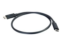C2G 2m Thunderbolt 3 Cable (20Gbps) - Thunderbolt Cable 4K - Black - Thunderbolt-kabel - USB-C (hane) till USB-C (hane) - Thunderbolt 3 - 30 V - 2 m - stöd för 4K - svart 88839