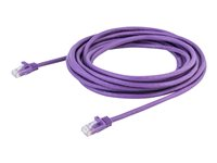 StarTech.com 5m CAT6 Ethernet Cable, 10 Gigabit Snagless RJ45 650MHz 100W PoE Patch Cord, CAT 6 10GbE UTP Network Cable w/Strain Relief, Purple, Fluke Tested/Wiring is UL Certified/TIA - Category 6 - 24AWG (N6PATC5MPL) - Patch-kabel - RJ-45 (hane) till RJ-45 (hane) - 5 m - CAT 6 - hakfri - lila N6PATC5MPL