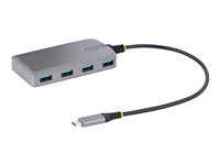 StarTech.com 4-Port USB-C Hub, USB 3.0 5Gbps, Bus Powered, USB Type-C to 4x USB-A Hub with Optional Auxiliary Power Input, Portable Desktop/Laptop USB Hub with 1ft (30cm) Attached Cable - USB Expansion Hub (5G4AB-USB-C-HUB) - Hubb - 4 x USB 3.2 Gen 1 + 1 x micro-USB - skrivbordsmodell 5G4AB-USB-C-HUB