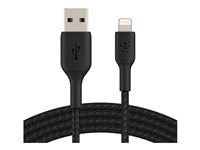 Belkin BoostCharge - Lightning-kabel - Lightning hane till USB hane - 15 cm - svart CAA002BT0MBK