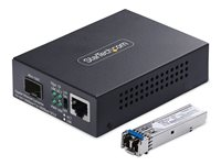 StarTech.com - Fibermediekonverterare - 1GbE - över fiberoptik - 10Base-T, 1000Base-LX, 100Base-TX, 1000Base-T - LC Duplex enkelt läge / RJ-45 - upp till 20 km - 1310 nm - TAA-kompatibel MCM1110SMLC20