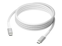 dbramante1928 re-charge it - USB-kabel - 24 pin USB-C (hane) till 24 pin USB-C (hane) - 2 m - flätad kabel, upp till 100W laddningskraft - vit CB20CCWH7237