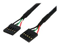 StarTech.com 24in Internal 5 pin USB IDC Motherboard Header Cable F/F - USB cable - 5 pin IDC (F) to 5 pin IDC (F) - USB 2.0 - 2 ft - black - USBINT5PIN24 - USB-kabel - 5-stifts IDC (hona) till 5-stifts IDC (hona) - USB 2.0 - 60.7 cm - svart USBINT5PIN24