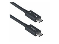 StarTech.com 3ft (1m) Thunderbolt 5 Cable, 80Gbps/120Gbps, Certified - Thunderbolt-kabel - Thunderbolt 5 (hane) till Thunderbolt 5 (hane) - USB4 / Thunderbolt 3 / Thunderbolt 4 / Thunderbolt 5 / DisplayPort 2.1 - 1 m - passiv, stöd för 4K, stöd för 8K, USB-strömförsörjning (240W) - svart TBLT5MM1M240W