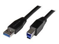 StarTech.com 1 m SuperSpeed USB 3.0-kabel A till B – M/M - USB-kabel - USB Type B (hane) till USB typ A (hane) - USB 3.0 - 1 m - formpressad - svart USB3SAB1M