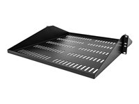 StarTech.com 2U-serverrackhylla, centermonterad, universell, ventilerad och fribärande serverhylla med rackfäste för 19-tums nätverksutrustningsrack, kraftigt stål, 90,7 kg kapacitet, 20-tums djup, svart - Hylla för rack - svart - 2U - 19" SHELF-2U-20-CENTER-V