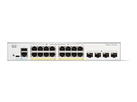 Cisco Catalyst 1300-16P-4X - Switch - L3 - Administrerad - 16 x 10/100/1000 (PoE+) + 4 x 10Gb Ethernet SFP+ - rackmonterbar - PoE+ (120 W) - återanvänd C1300-16P-4X-RF