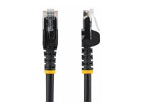 StarTech.com 1.5m CAT6 Ethernet Cable, 10 Gigabit Snagless RJ45 650MHz 100W PoE Patch Cord, CAT 6 10GbE UTP Network Cable w/Strain Relief, Black, Wiring is UL Certified/TIA - Category 6 - 24AWG (N6PATC150CMBK) - Patch-kabel - RJ-45 (hane) till RJ-45 (hane) - 1.5 m - UTP - CAT 6 - hakfri - svart N6PATC150CMBK