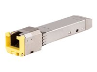 HPE Aruba Cat5e - SFP-sändar/mottagarmodul (mini-GBIC) - 1GbE - 1000Base-T - RJ-45 - upp till 100 m - för Edgeline e920; HPE Aruba 6000 12, 6000 24, 6000 48, 6200F 12, 6200M 24; CX 10000, 8360 J8177D