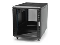 StarTech.com 15U 19" Server Rack Cabinet, 4 Post Adjustable Depth (6-32") Locking Knock Down Network/Computer Equipment Enclosure, Mobile with Glass Door & Casters, HP ProLiant ThinkServer - 15U Knock Down Rack (RK1536BKF) - Rack skåp - 4 stolpar - golvstående - svart - 15U - 19" RK1536BKF