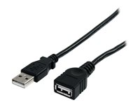 StarTech.com 3 m svart USB 2.0-förlängningskabel A till A – M/F - USB-förlängningskabel - USB (hane) till USB (hona) - USB 2.0 - 3 m - svart - för P/N: 35FCREADBK3, ICUSB2321F, ICUSB232PRO, ICUSB232V2, LTUB1MBK, MSDREADU2OTG, UUSBOTG USBEXTAA10BK