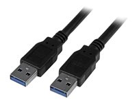 StarTech.com USB 3.0-kabel - A till A - M/M - 3 m - USB-kabel - USB typ A (hane) till USB typ A (hane) - USB 3.0 - 3 m - formpressad - svart - för P/N: HB30C1A1CPD, HB30C3A1CFBW, HB30C3A1CST, HB30C5A2CSC, HB30C5A2CST, SV231DPU34K USB3SAA3MBK