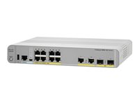 Cisco Catalyst 2960CX-8PC-L - Switch - Administrerad - 8 x 10/100/1000 (PoE+) + 2 x SFP + 2 x 10/100/1000 - skrivbordsmodell, rackmonterbar, DIN-skenmonterbar, väggmonterbar - PoE+ (124 W) - rekonditionerad WS-C2960CX-8PCL-RF