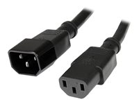 StarTech.com 1ft (0.3m) Power Extension Cord, C14 to C13, 10A 125V, 18AWG, Black Computer Power Cord Extension, Power Supply Extension Cable, IEC-320-C14 to IEC-320-C13 AC Power Cable - UL Listed - Förlängningskabel för ström - IEC 60320 C14 till power IEC 60320 C13 - 30 cm - svart PXT1001