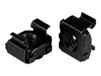 Startech M5 Cage Nuts - 100 Pack, Black - M5 Mounting Cage Nuts for Server Rack & Cabinet (CABCAGENUT2B) - Hylsmuttrar - svart (paket om 100) - för P/N: RACK-18U-20-WALL-OA, RACK-21U-20-WALL-OA, RACK-24U-20-WALL-OA, RK12OD2, RK3236BKF CABCAGENUT2B