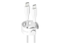 empower - USB-kabel - 24 pin USB-C (hane) till 24 pin USB-C (hane) - USB 2.0 - 20 V - 3 A - 1.2 m - Snabbladdning upp till 60 W - silvervit EM52178