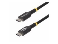 StarTech.com 2m USB C Charging Cable, USB-IF Certified USB-C Cable, 240W - USB-kabel - 24 pin USB-C (hane) till 24 pin USB-C (hane) - USB 2.0 - 48 V - 5 A - 2 m - USB-strömförsörjning (240W), utökat effektområde (EPR), Stöd för Power Delivery 3,1 - svart USB2EPR2M