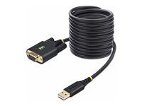 StarTech.com 10ft (3m) USB to Null Modem Serial Adapter Cable, Interchangeable DB9 Screws/Nuts, COM Retention, USB-A to RS232, FTDI, Level-4 ESD Protection, Windows/macOS/ChromeOS/Linux - Rugged TPE Construction (1P10FFCN-USB-SERIAL) - USB / seriell kabel - USB (hane) till DB-9 (hane) - 3 m - svart 1P10FFCN-USB-SERIAL