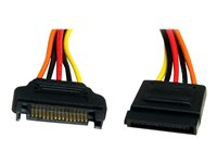 StarTech.com 30 cm 15 stifts SATA-strömförlängningskabel - Förlängningskabel för ström - SATA-ström (hane) till SATA-ström (hona) - 30.5 cm - för P/N: PYO2SATA, PYO4SATA, SATAPOWADAP SATAPOWEXT12